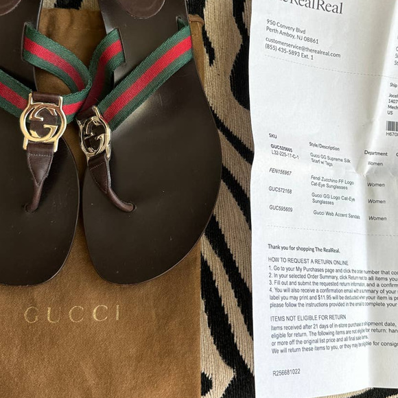 Gucci low kitten heel sandals, size 7, comes with dust bag - Picture 8 of 12